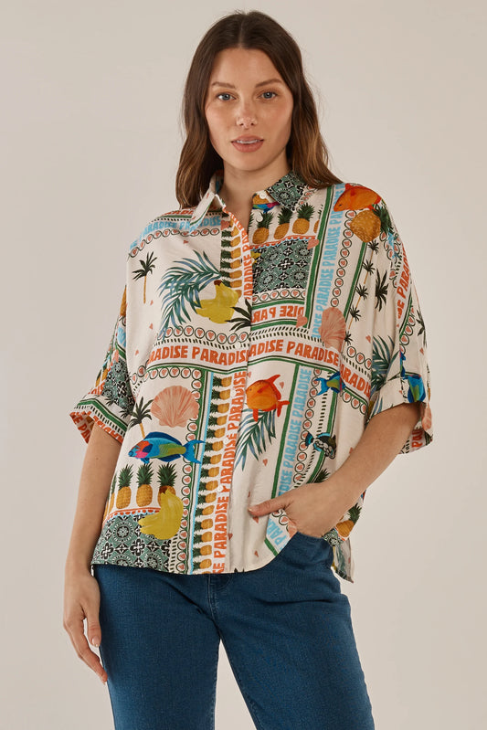 Lynwood Button Up Shirt - Paradise Print