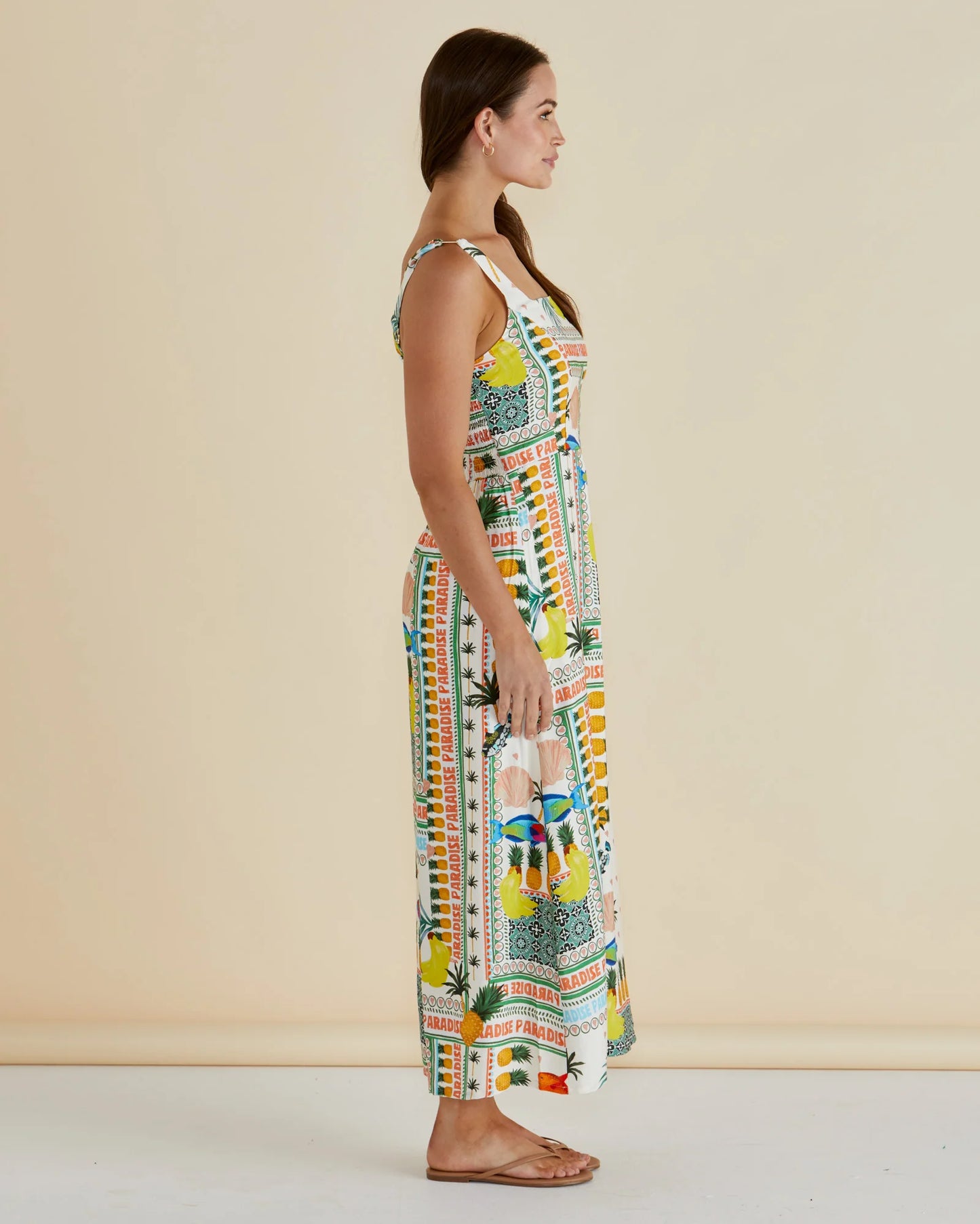 Tegan Midi Dress - Paradise Print