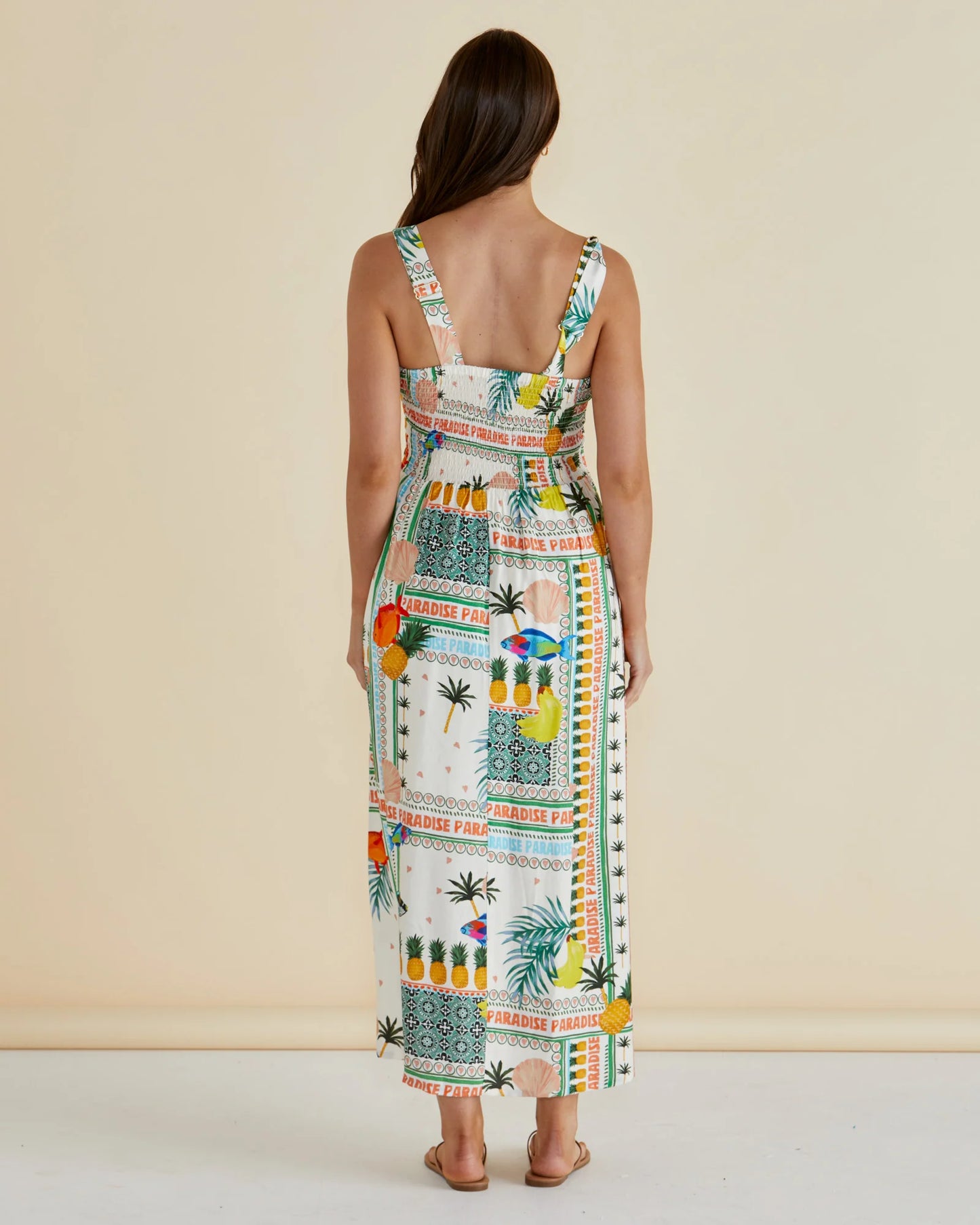 Tegan Midi Dress - Paradise Print