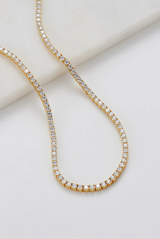 Dani Tennis Necklace 45cm - Gold