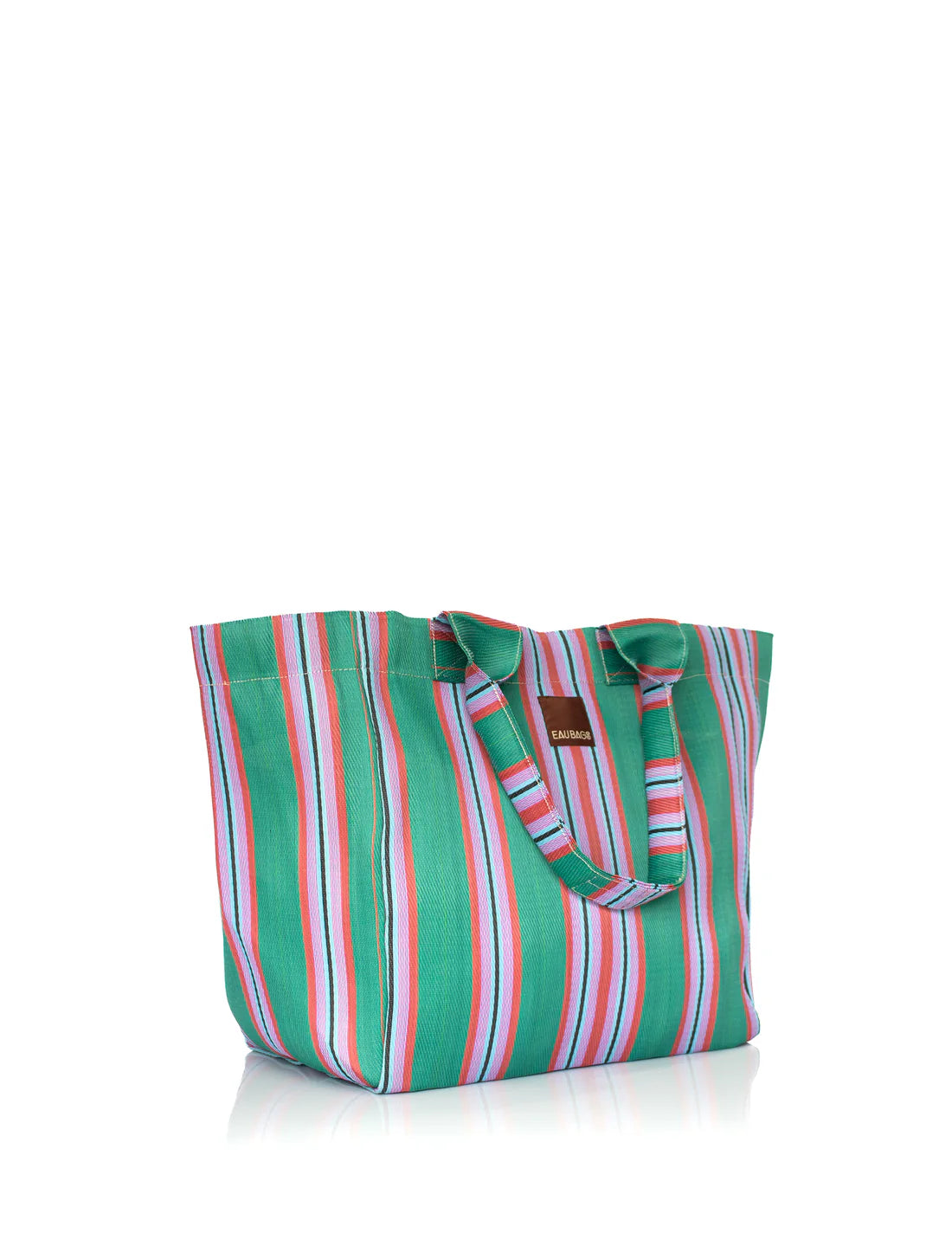 Grand Beach Bag - Jardin Green Stripe