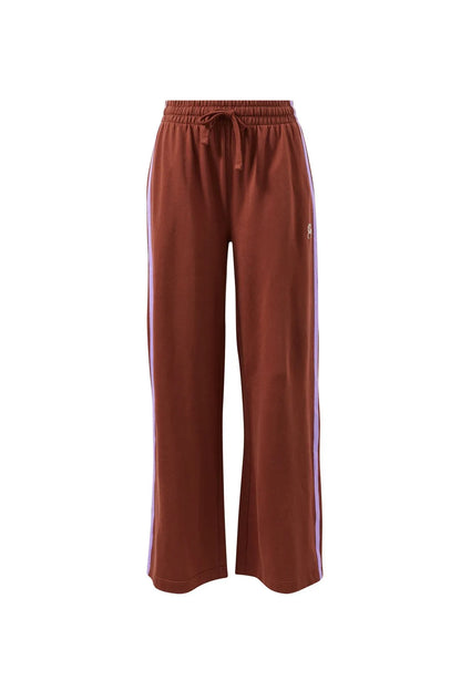 Gigi Wide Leg Terry Trackpant - Burnt Toffee Orchid