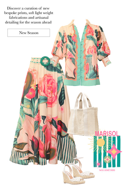 Rebecca Belted Maxi Skirt - Marisol Pink