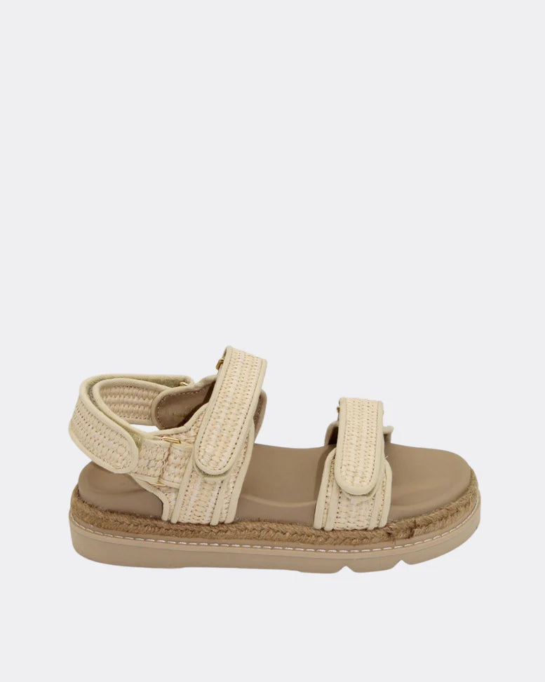 Elsie Raffia Platform Sandal - Natural