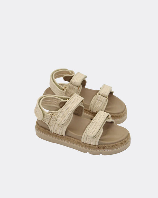 Elsie Raffia Platform Sandal - Natural