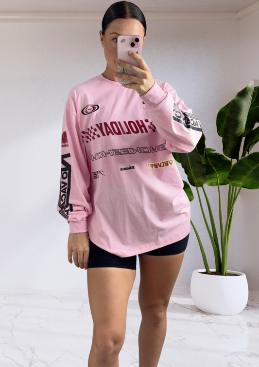 SIGNATURE MOTO TEE PINK