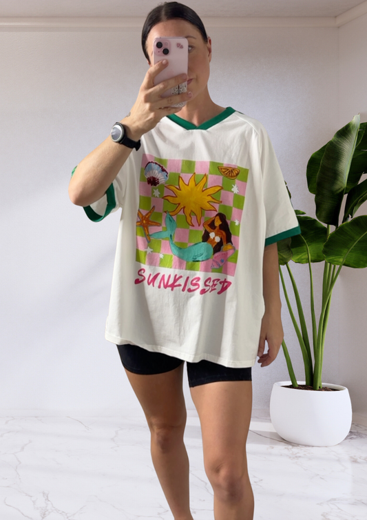 Jersey Oversized T-Shirt - Sunkissed Mermaid Green
