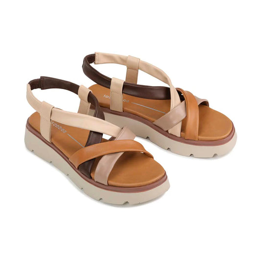 FETTUCCINE SANDAL BEIGE-MULTI PU | LOS CABOS