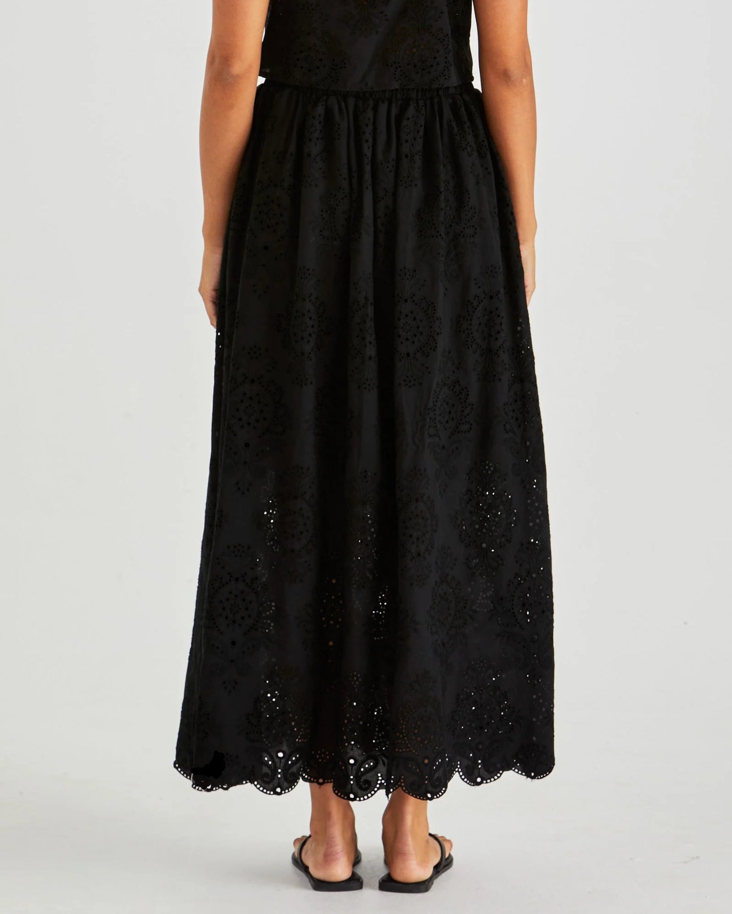 Ani Full Maxi Skirt - Black