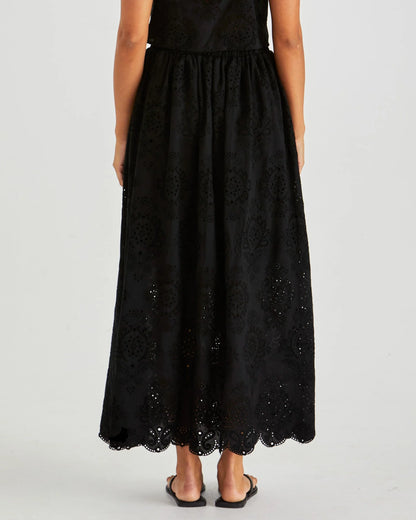 Ani Full Maxi Skirt - Black