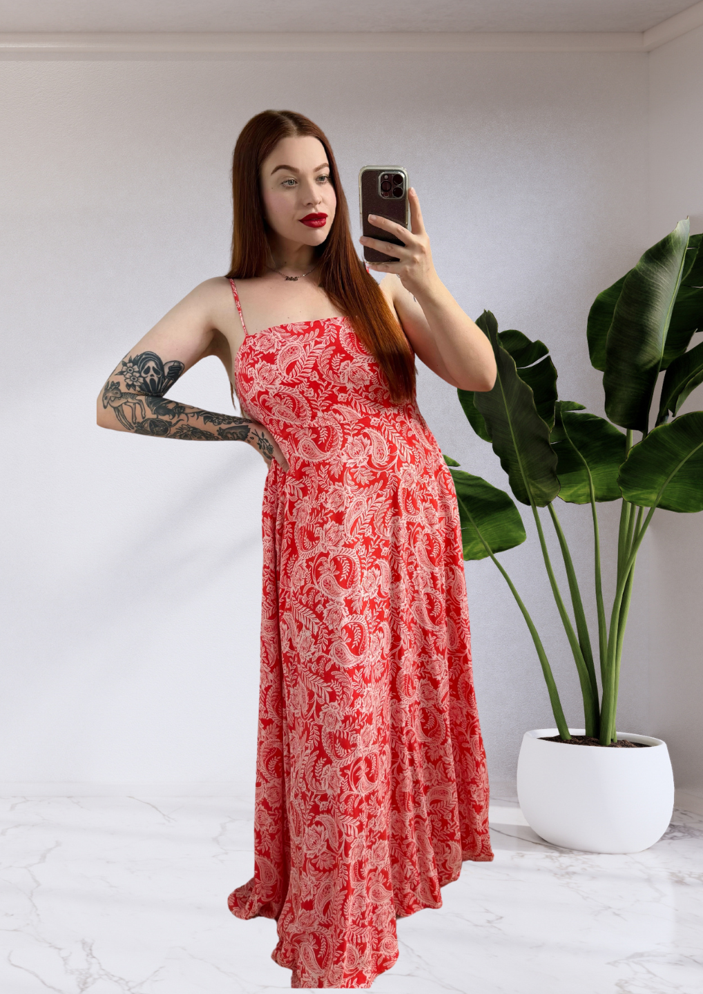 Vixen Sleeveless Maxi Dress - Red