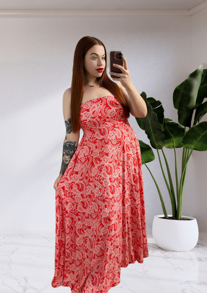 Vixen Sleeveless Maxi Dress - Red