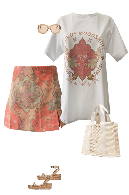 Melon Moon Shine Skort - Melon