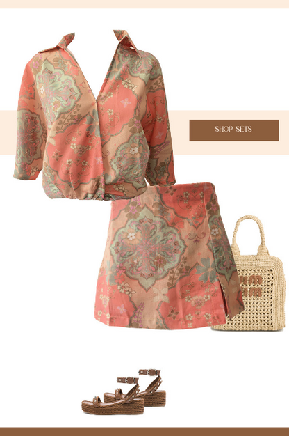 Melon Moon Shine Skort - Melon