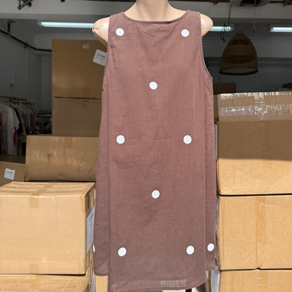 Jazmine Polka Dot Shift Mini Dress - Chocolate | By Frankie