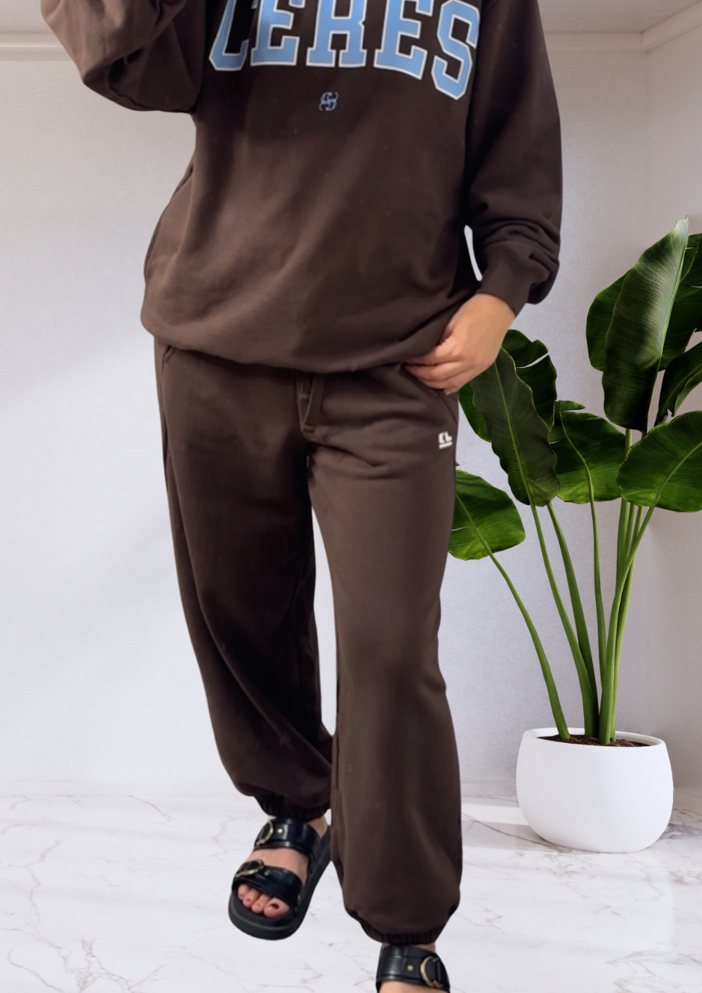 Bowie Barrel Leg Trackpant - Brown
