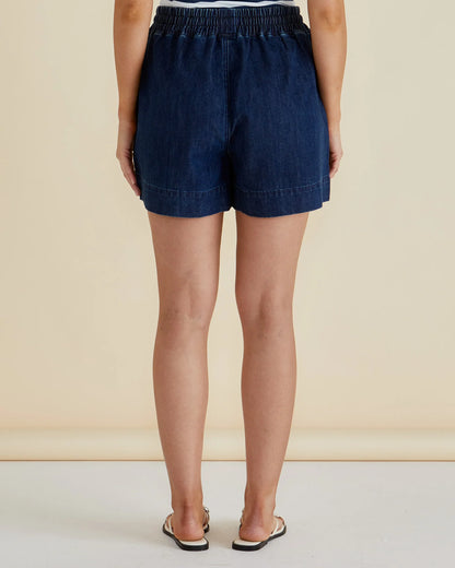 Relax Denim Shorts - Dark Blue