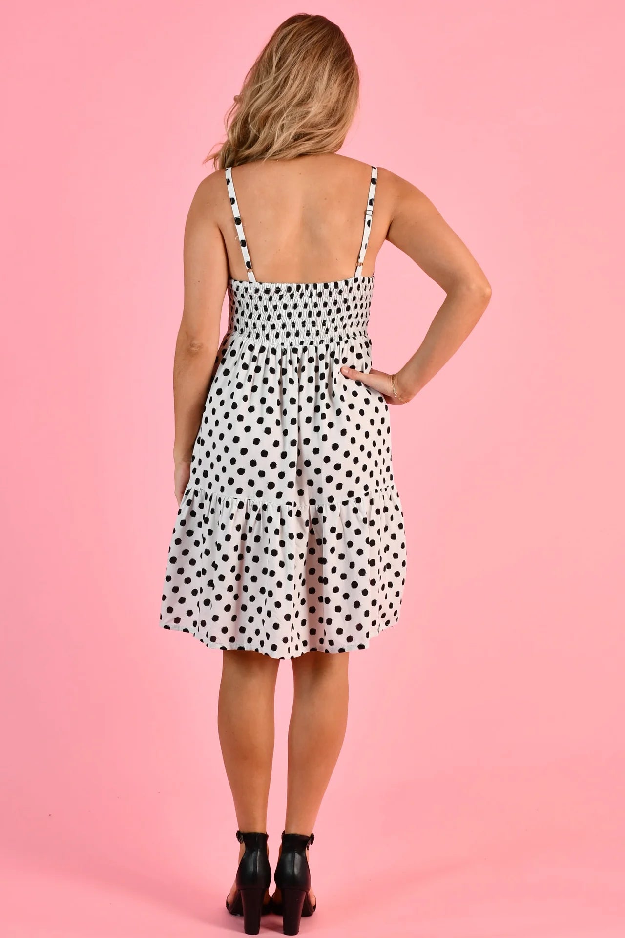 Shellie Short Mini Dress - Polka Dot