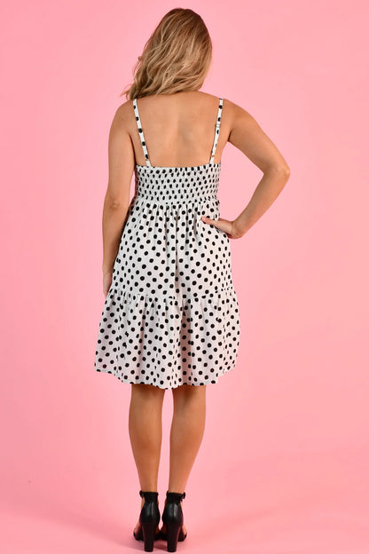 Shellie Short Mini Dress - Polka Dot