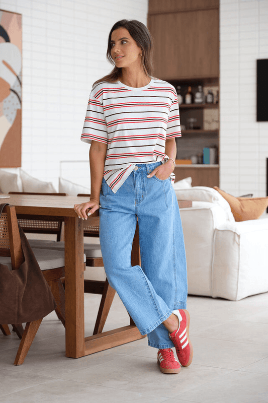 Demi Barrel Jean - Vintage Blue