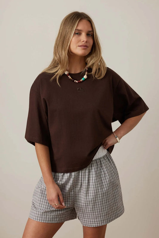 Phoebe Premium Tee - Brown