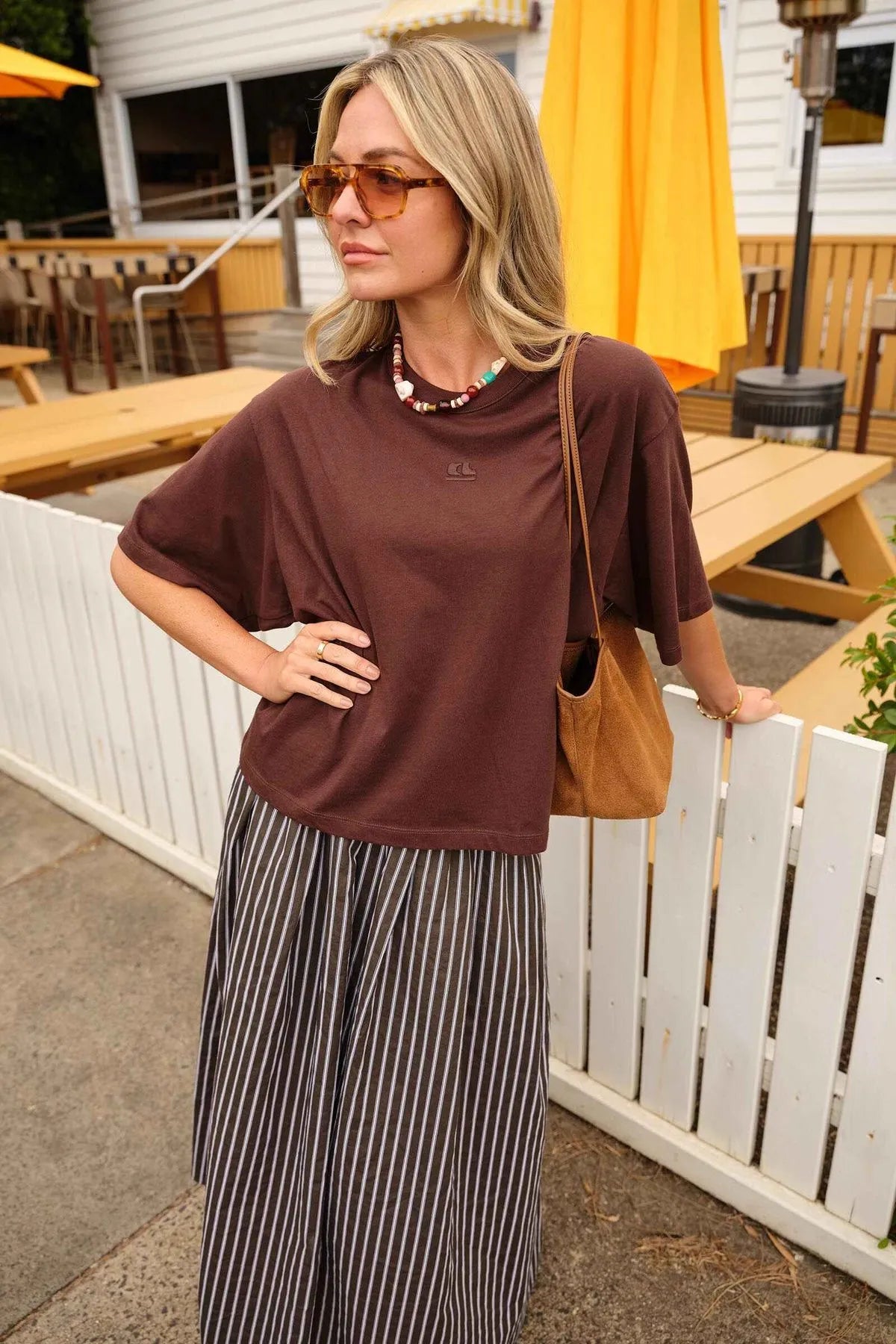 Phoebe Premium Tee - Brown