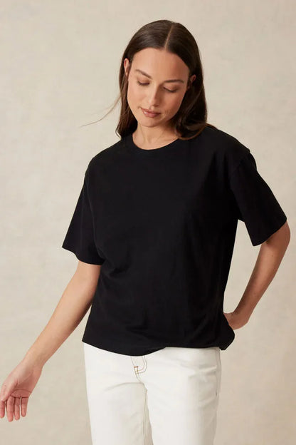 Stevie Slouchy Tee - Black