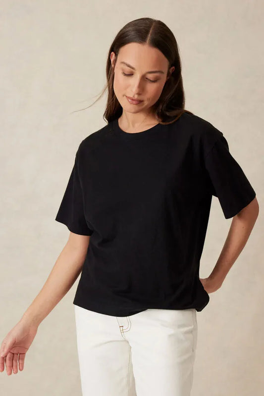 Stevie Slouchy Tee - Black