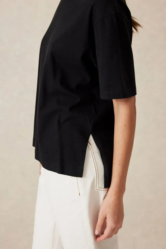 Stevie Slouchy Tee - Black