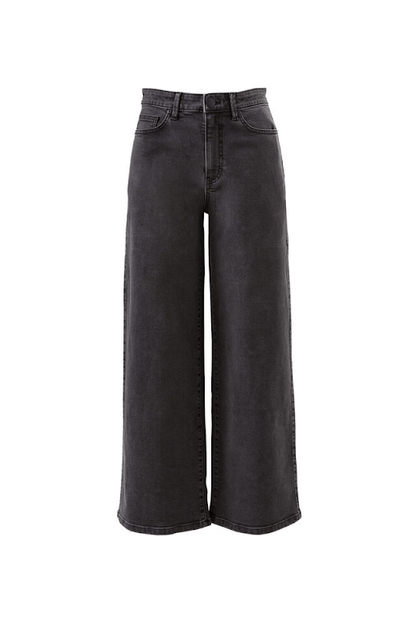 Evie Wide Leg Denim Jeans - Black
