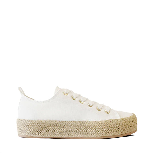 Candice Espadrille Sneakers - White | Los Cabos