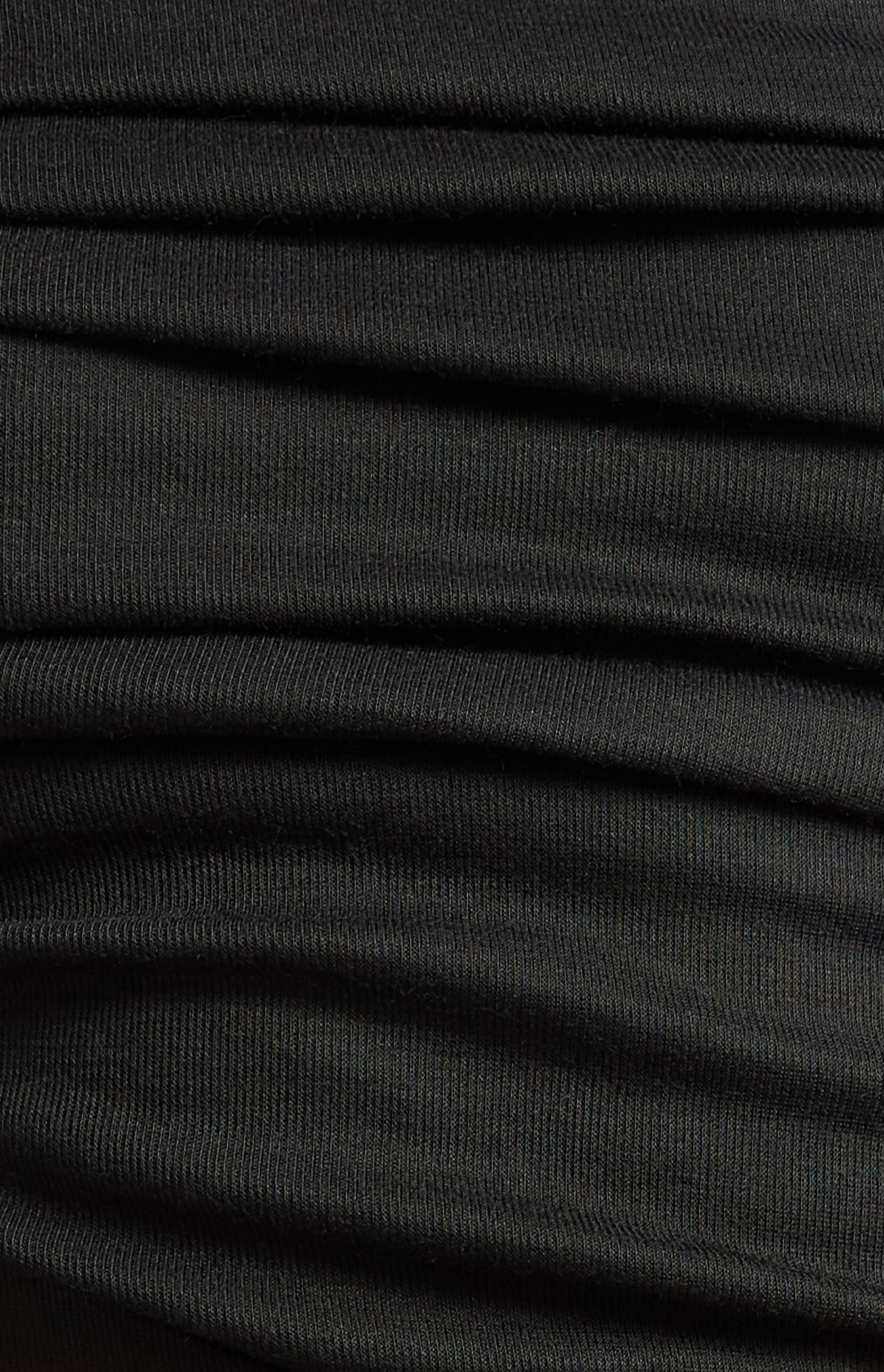 Tia Ruched Detail Bodice Sheer Top - Black