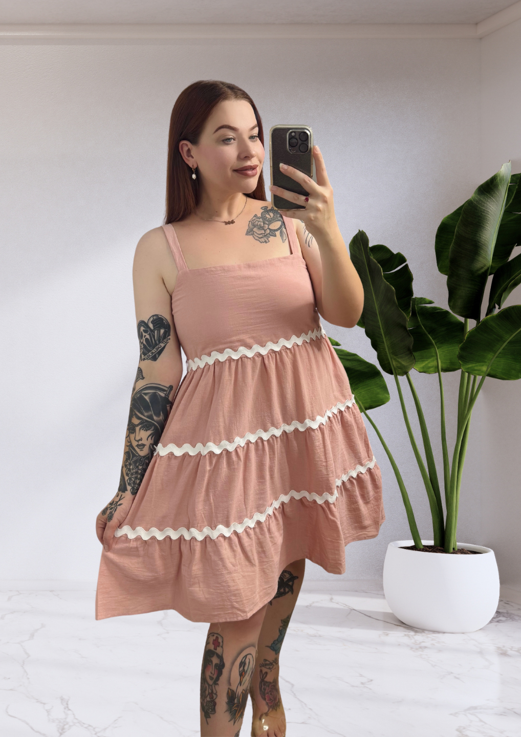 Candice RIC RAC Mini Dress - Pink