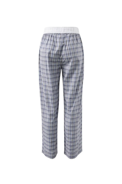 The Lounge Pant - blue chocolate check | Ceres Life