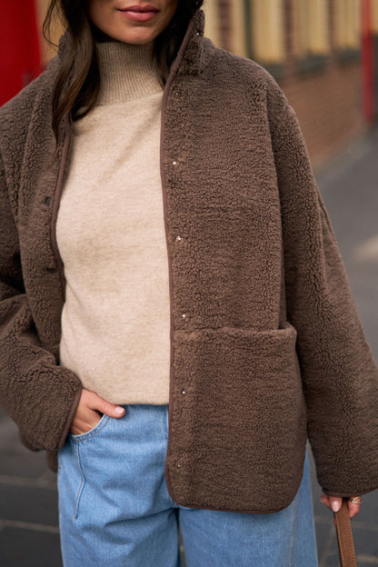 Teddy Jacket - Chocolate Brown