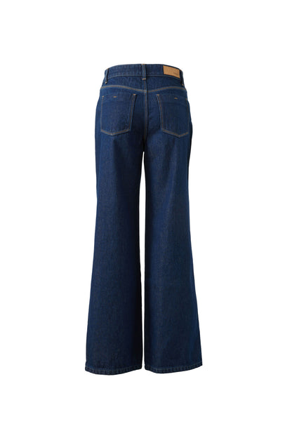 Morgan Relaxed Wide Leg Jean - Midnight Blue