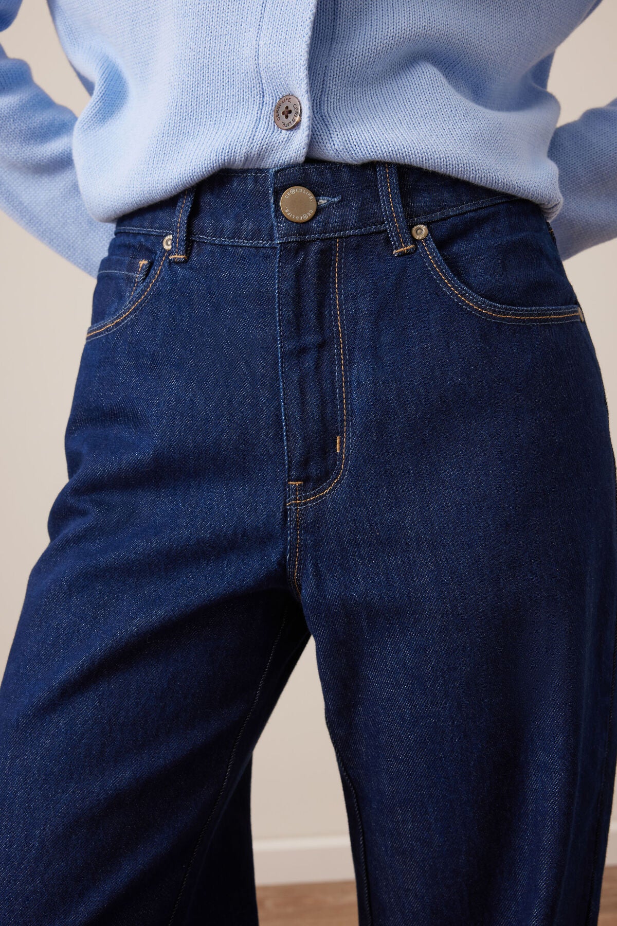 Morgan Relaxed Wide Leg Jean - Midnight Blue