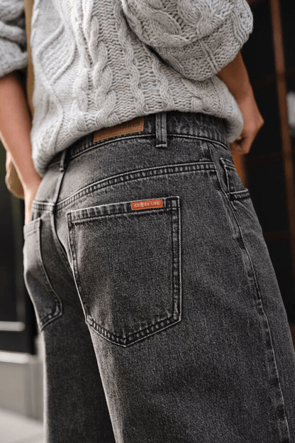 Maggie Tapered Barrel Jean - Faded Black | Ceres Life