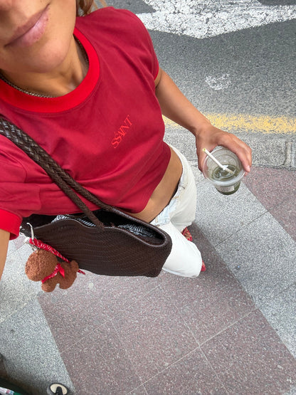 SŚAINT Logo Baby Tee - Red