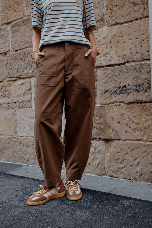 Weekender Barrel Pant - Chocolate