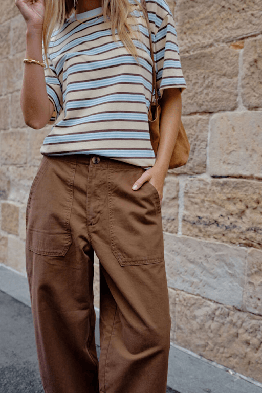 Weekender Barrel Pant - Chocolate
