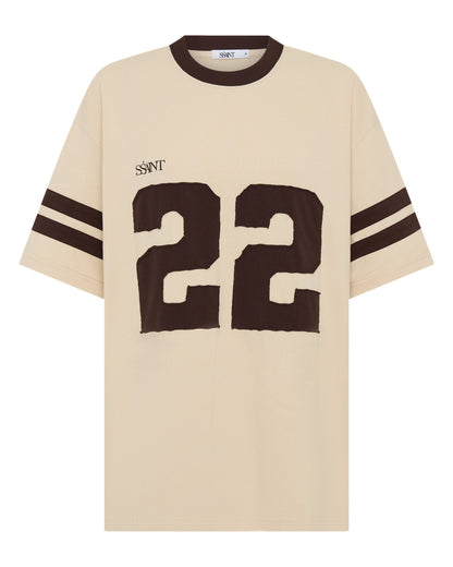 Twenty Two 22 Motion Tee – Cream & Espresso | SSAINT