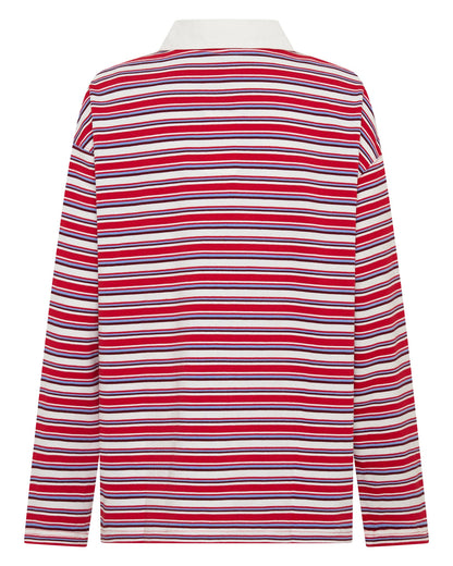 Knox Unisex Rugby Polo Shirt - Red Stripe | SSAINT