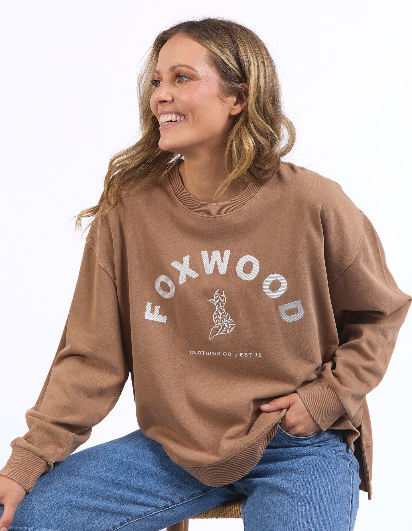 Effortless Crew Jumper - Brown Toasted Coconut