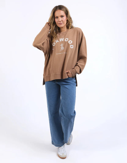 Effortless Crew Jumper - Brown Toasted Coconut