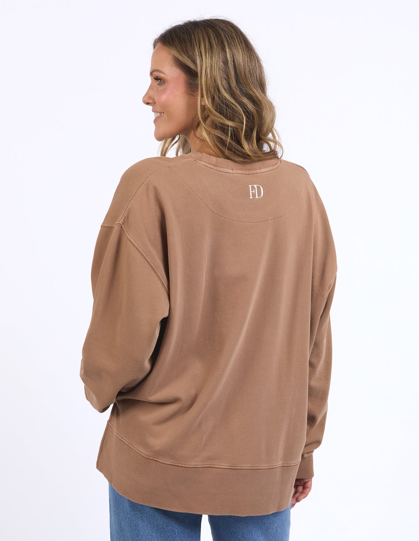 Effortless Crew Jumper - Brown Toasted Coconut