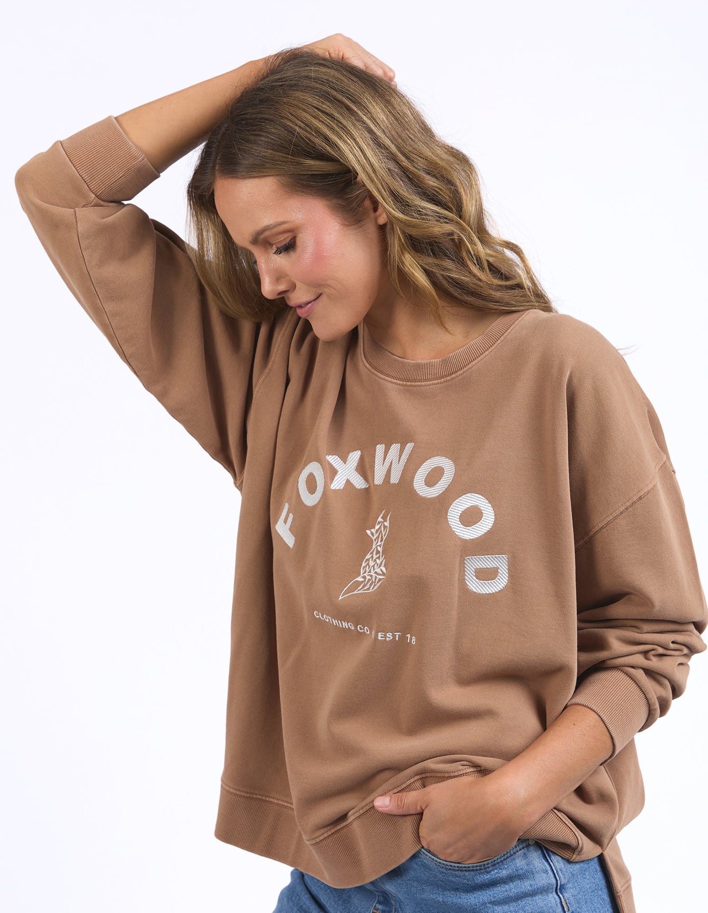 Effortless Crew Jumper - Brown Toasted Coconut