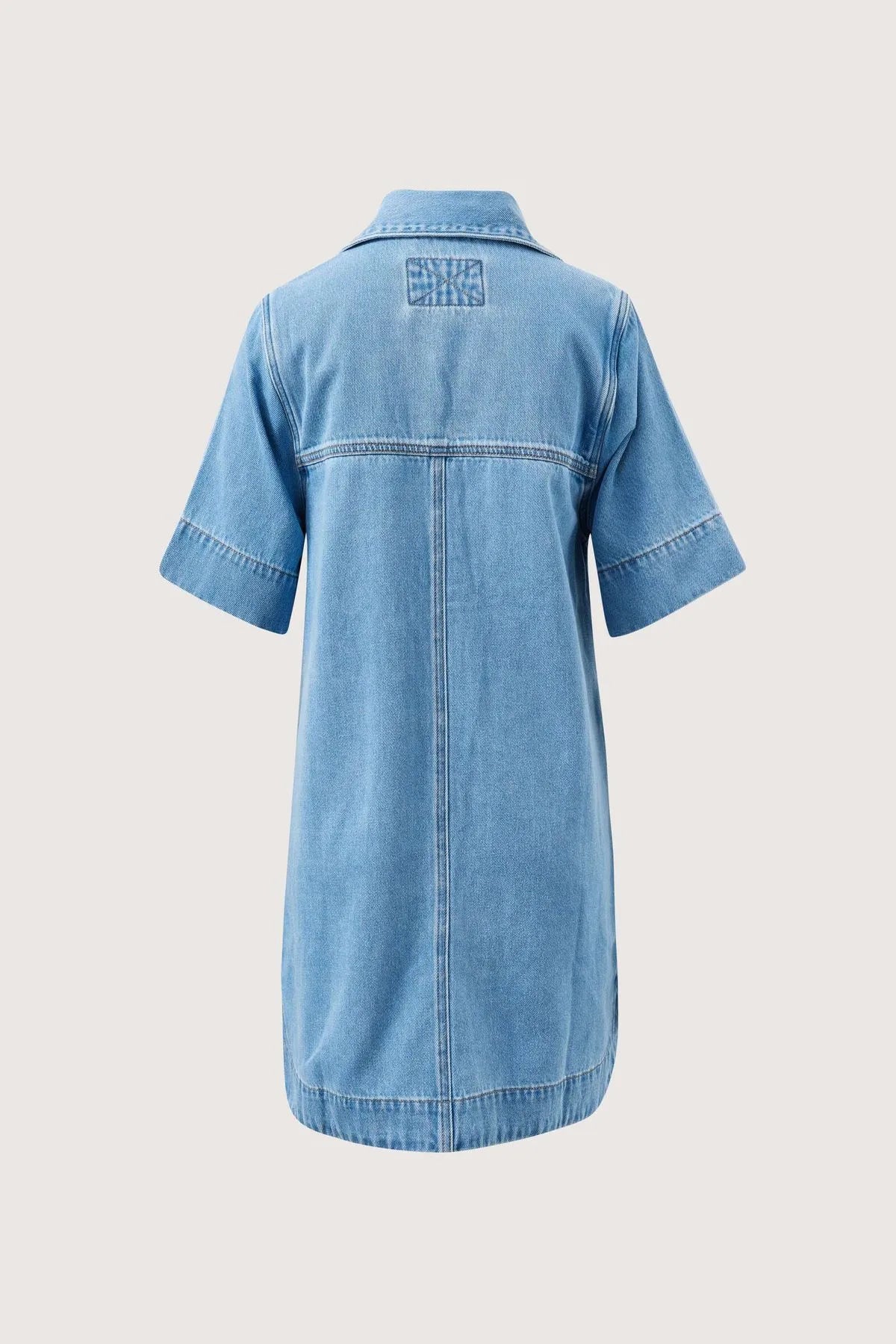Bonnie Denim Relaxed Shirt Dress - Vintage Blue