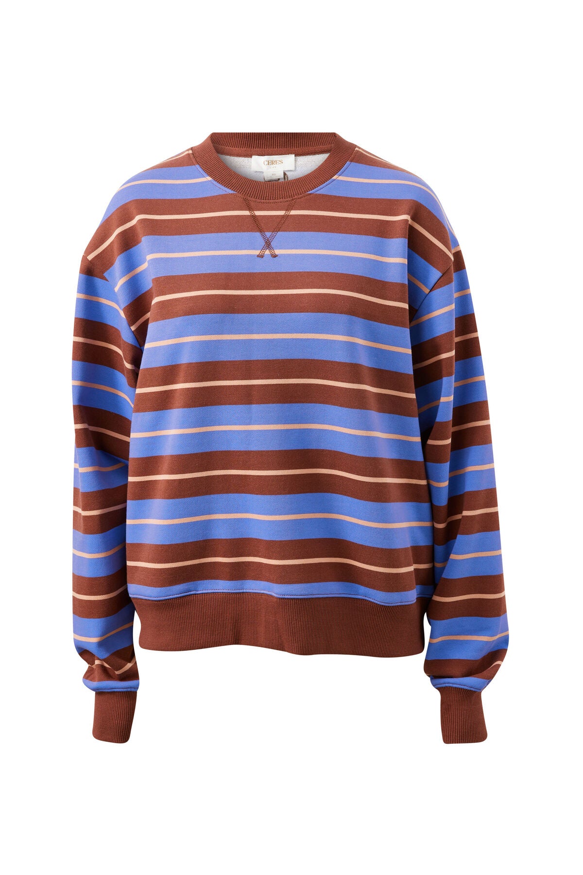 Romy Crew Jumper - Blue Clay Stripe