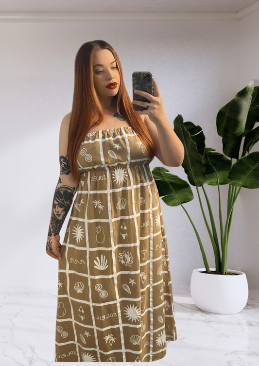 Kora By Frankie Maxi Dress - Brown Tan Soleil